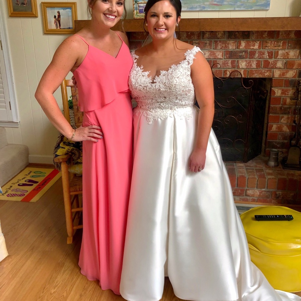 Coral bridesmaid dress